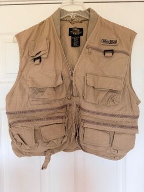 Fishing Vest  Large, Khaki Excellent shape